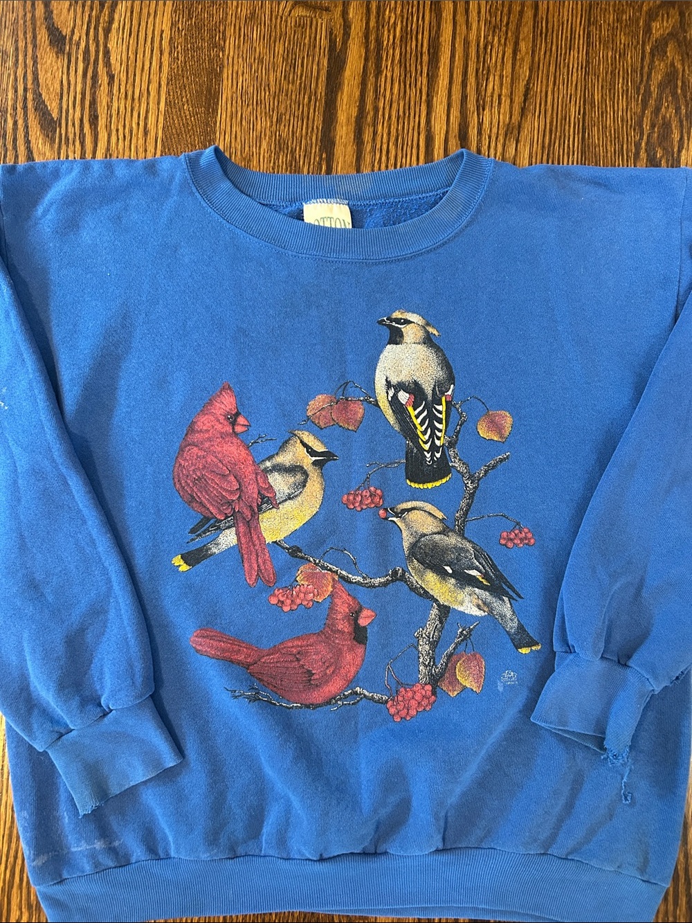 Vintage 90s Birds Nature Sweatshirt - Picture 2 of 11